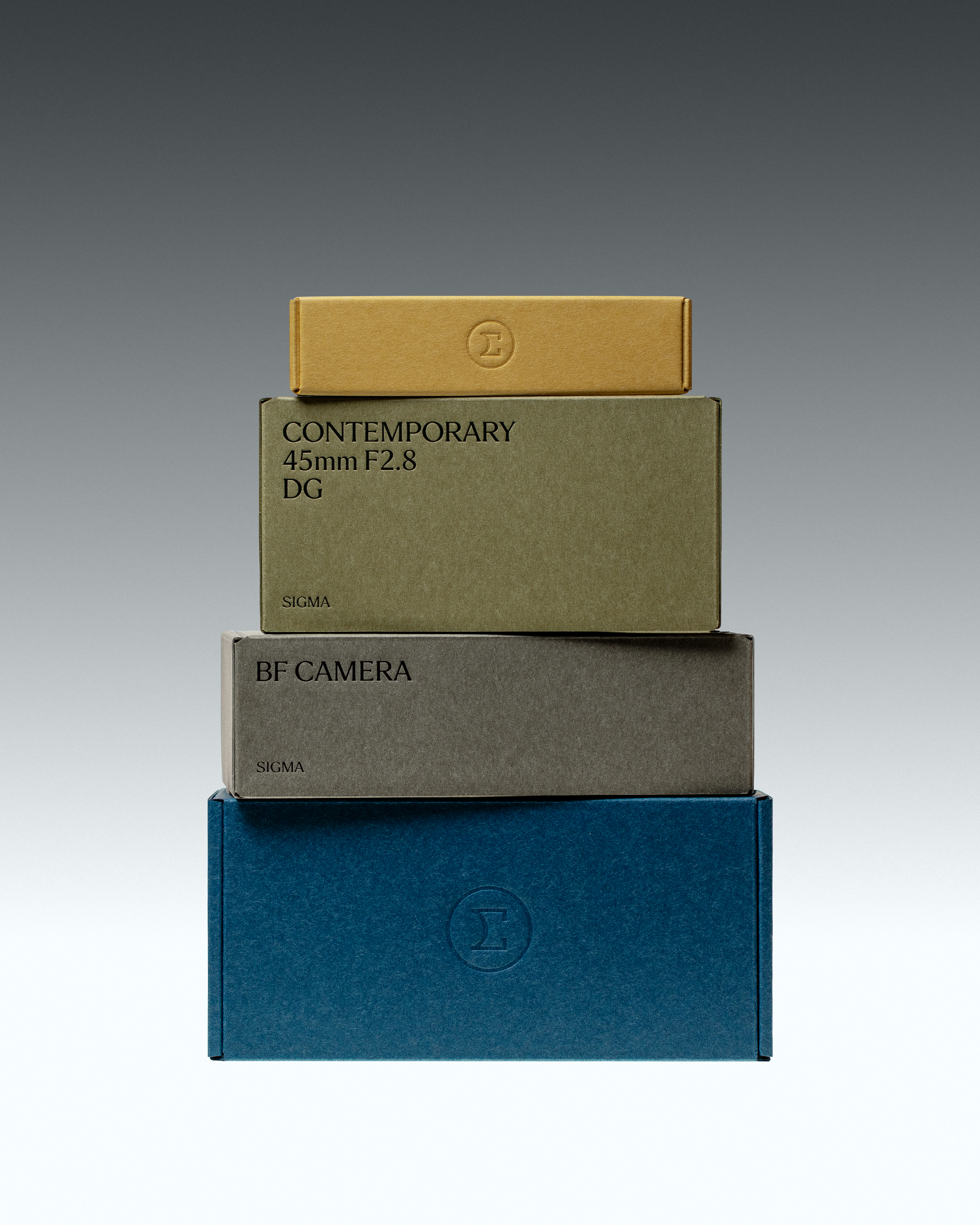 SigmaのVI刷新後のパッケージ。里紙が使用されています。